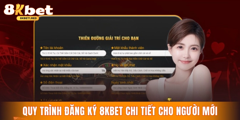 Quy trình đăng ký 8KBET chi tiết cho người mới